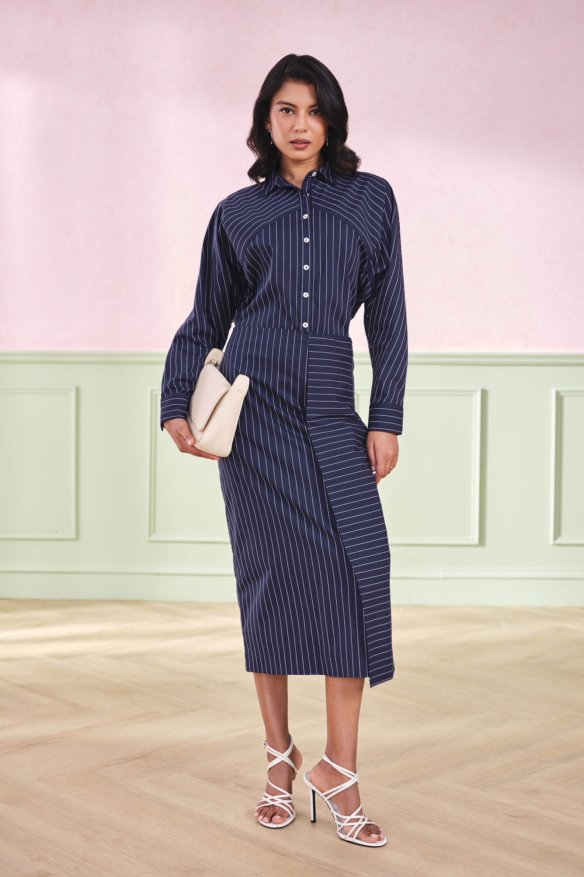 Boardroom Barbie Cotton Blend Set, Navy, image 1